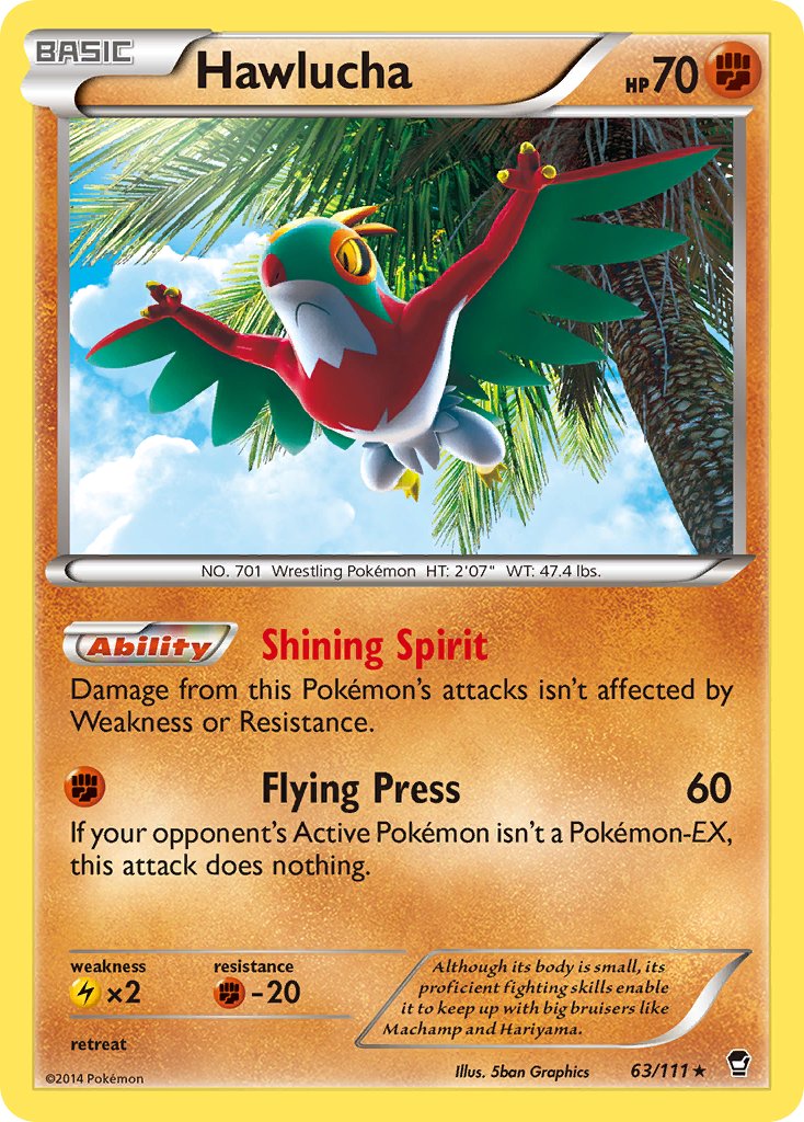 Hawlucha (63/111) (Cosmos Holo) (Blister Exclusive) [XY: Furious Fists] | All Aboard Games