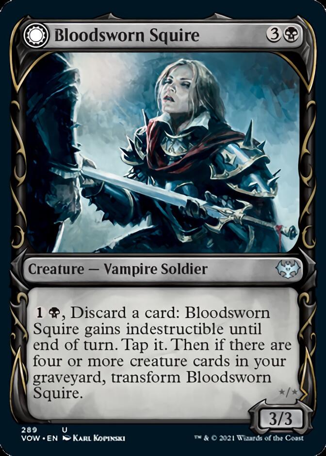 Bloodsworn Squire // Bloodsworn Knight (Showcase Fang Frame) [Innistrad: Crimson Vow] | All Aboard Games