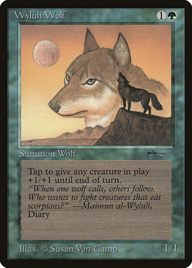 Wyluli Wolf (Light Mana Cost) [Arabian Nights] | All Aboard Games
