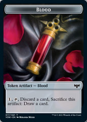Blood // Human Soldier Double-sided Token [Innistrad: Crimson Vow Tokens] | All Aboard Games