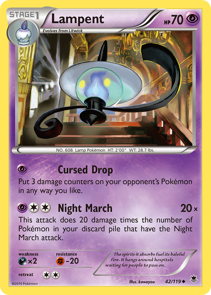 Lampent (42/119) [XY: Phantom Forces] | All Aboard Games