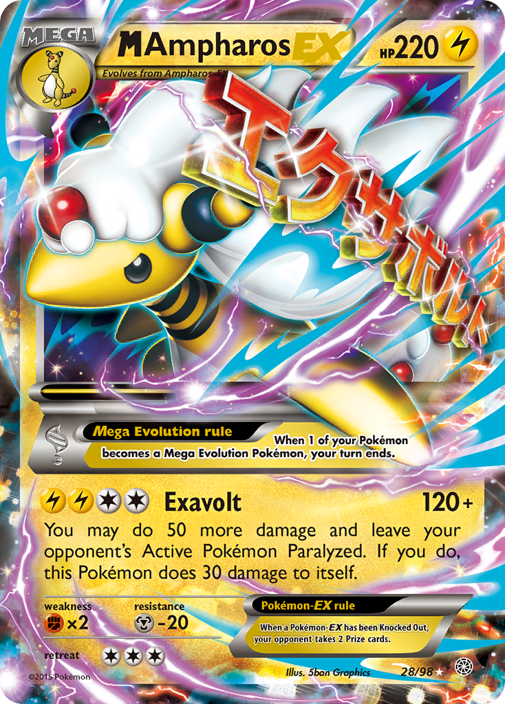 M Ampharos EX (28/98) [XY: Ancient Origins] | All Aboard Games