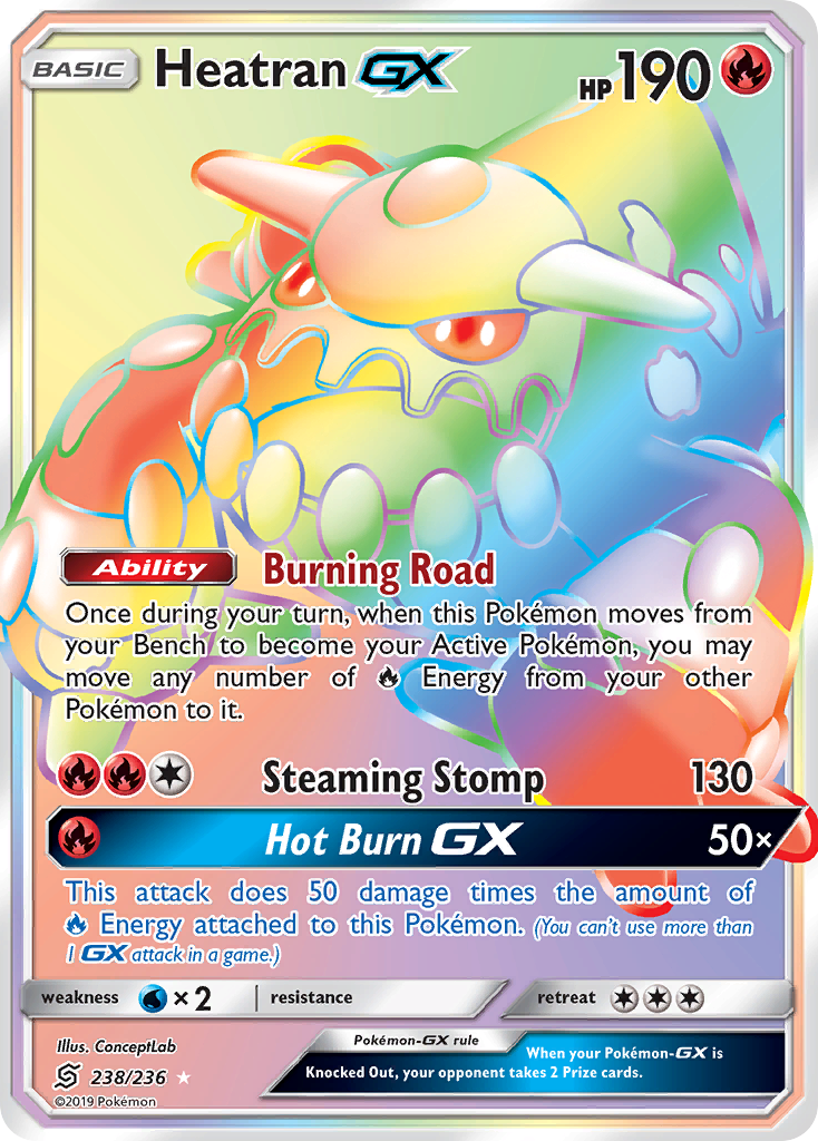 Heatran GX (238/236) [Sun & Moon: Unified Minds] | All Aboard Games