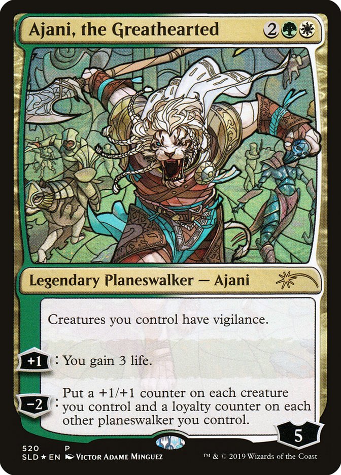 Ajani, the Greathearted (Stained Glass) [Secret Lair Drop Promos] | All Aboard Games