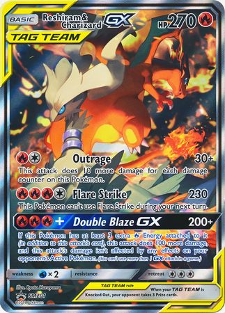 Reshiram & Charizard GX (SM201) (Jumbo Card) [Sun & Moon: Black Star Promos] | All Aboard Games