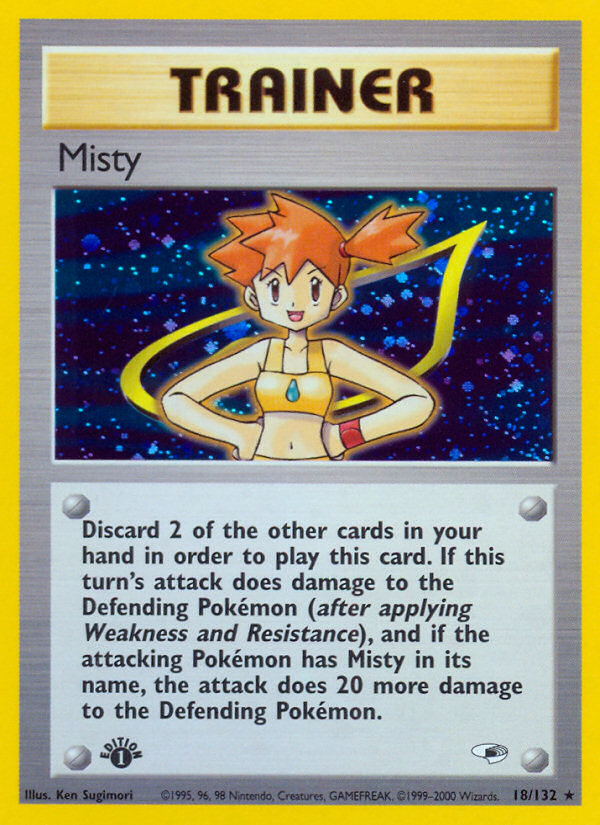 Misty (18/132) [Gym Heroes 1st Edition] | All Aboard Games