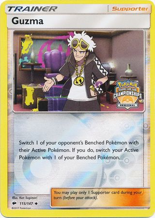 Guzma (115/147) (League Promo) [Sun & Moon: Burning Shadows] | All Aboard Games