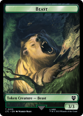 Beast // Treefolk Double Sided Token [The Lord of the Rings: Tales of Middle-Earth Commander Tokens] | All Aboard Games