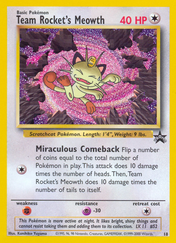 Team Rocket's Meowth (18) [Wizards of the Coast: Black Star Promos] | All Aboard Games