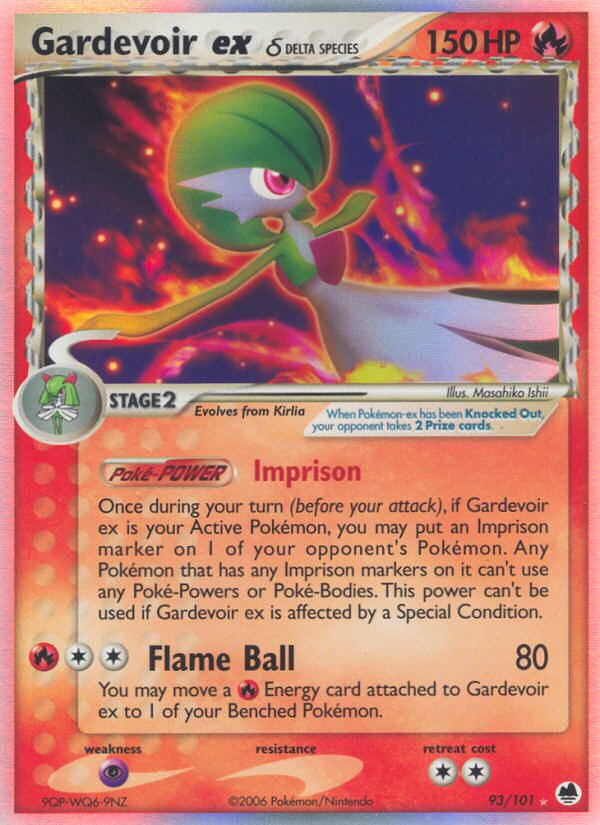 Gardevoir ex (93/101) (Delta Species) [EX: Dragon Frontiers] | All Aboard Games