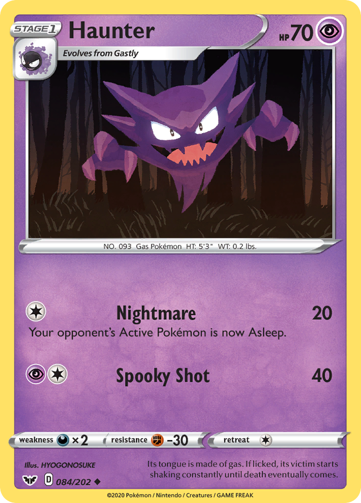 Haunter (084/202) [Sword & Shield: Base Set] | All Aboard Games