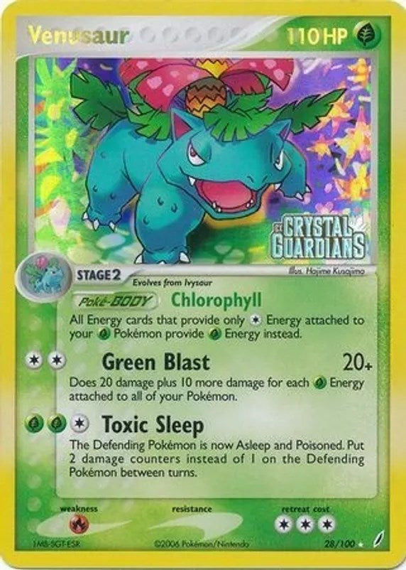 Venusaur (028/100) (Prerelease) [EX: Crystal Guardians] | All Aboard Games