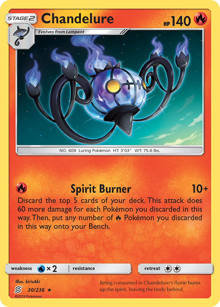 Chandelure (30/236) [Sun & Moon: Unified Minds] | All Aboard Games