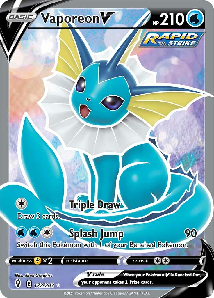 Vaporeon V (172/203) [Sword & Shield: Evolving Skies] | All Aboard Games