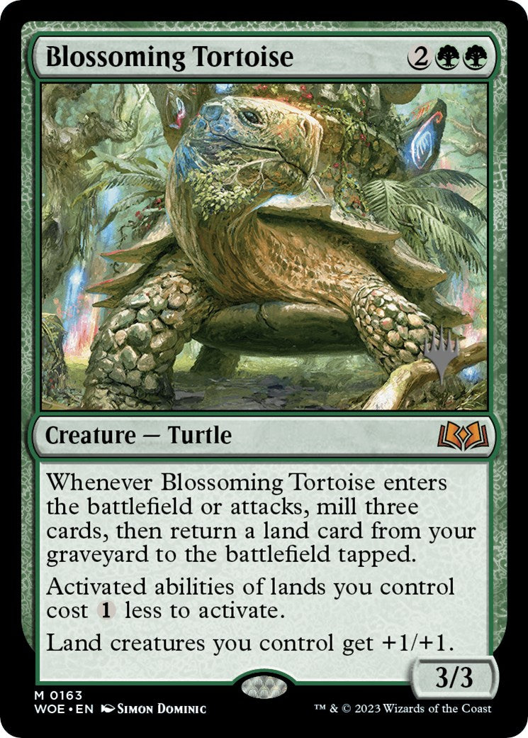 Blossoming Tortoise (Promo Pack) [Wilds of Eldraine Promos] | All Aboard Games
