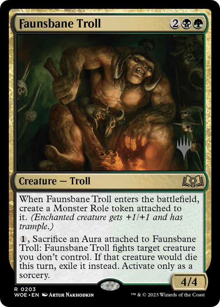 Faunsbane Troll (Promo Pack) [Wilds of Eldraine Promos] | All Aboard Games