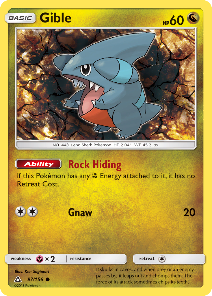 Gible (97/156) [Sun & Moon: Ultra Prism] | All Aboard Games