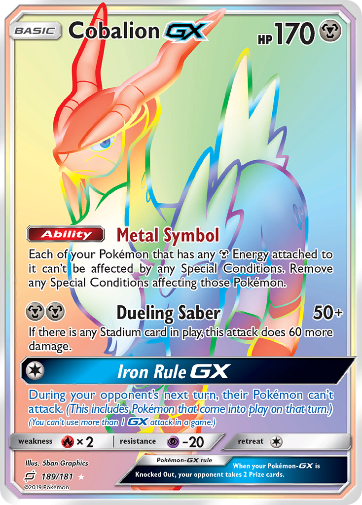 Cobalion GX (189/181) [Sun & Moon: Team Up] | All Aboard Games