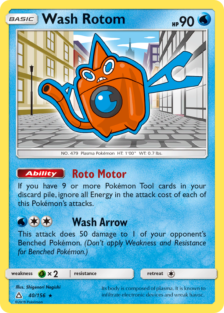 Wash Rotom (40/156) [Sun & Moon: Ultra Prism] | All Aboard Games