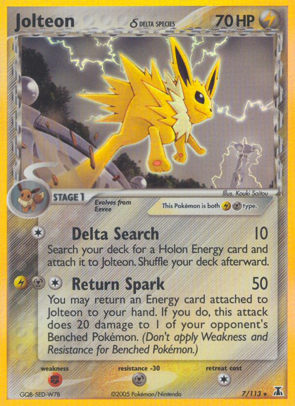 Jolteon (7/113) (Delta Species) [EX: Delta Species] | All Aboard Games