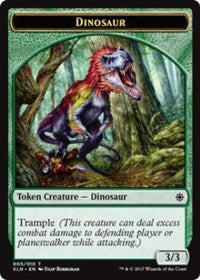 Dinosaur // Treasure (009) Double-sided Token [Ixalan Tokens] | All Aboard Games