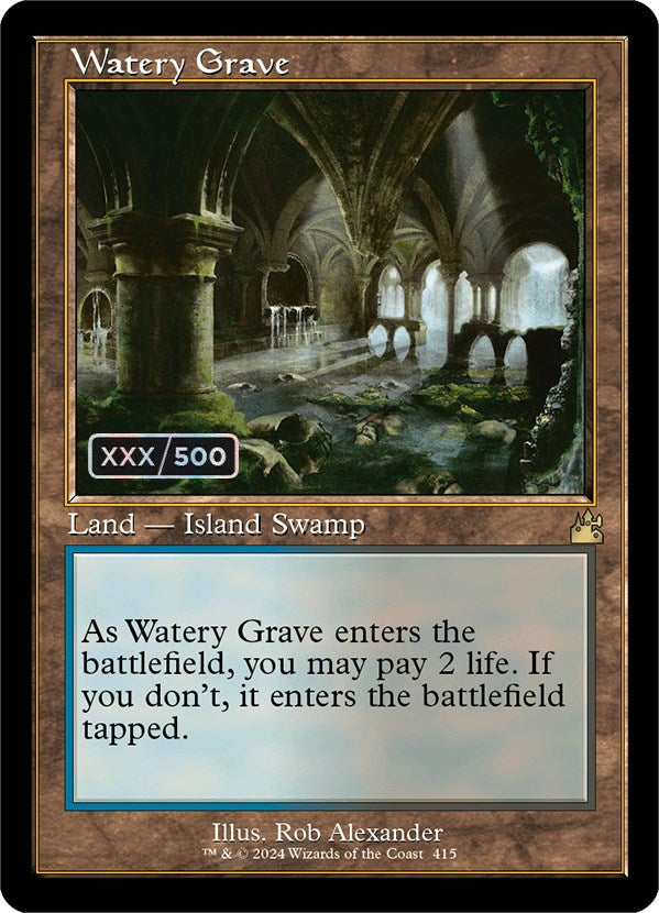 Watery Grave (Retro) (Serialized) [Ravnica Remastered] | All Aboard Games