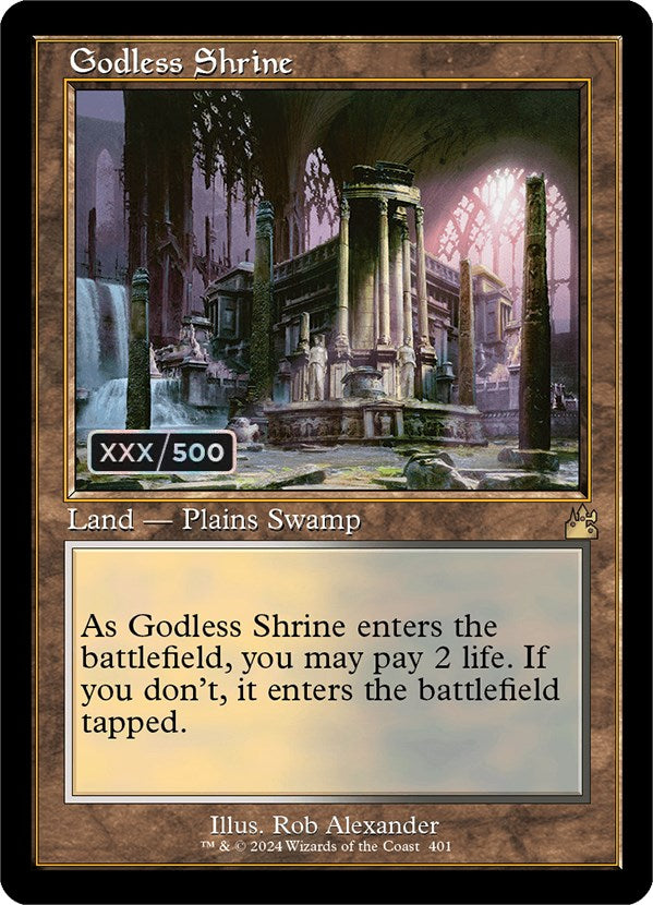 Godless Shrine (Retro) (Serialized) [Ravnica Remastered] | All Aboard Games