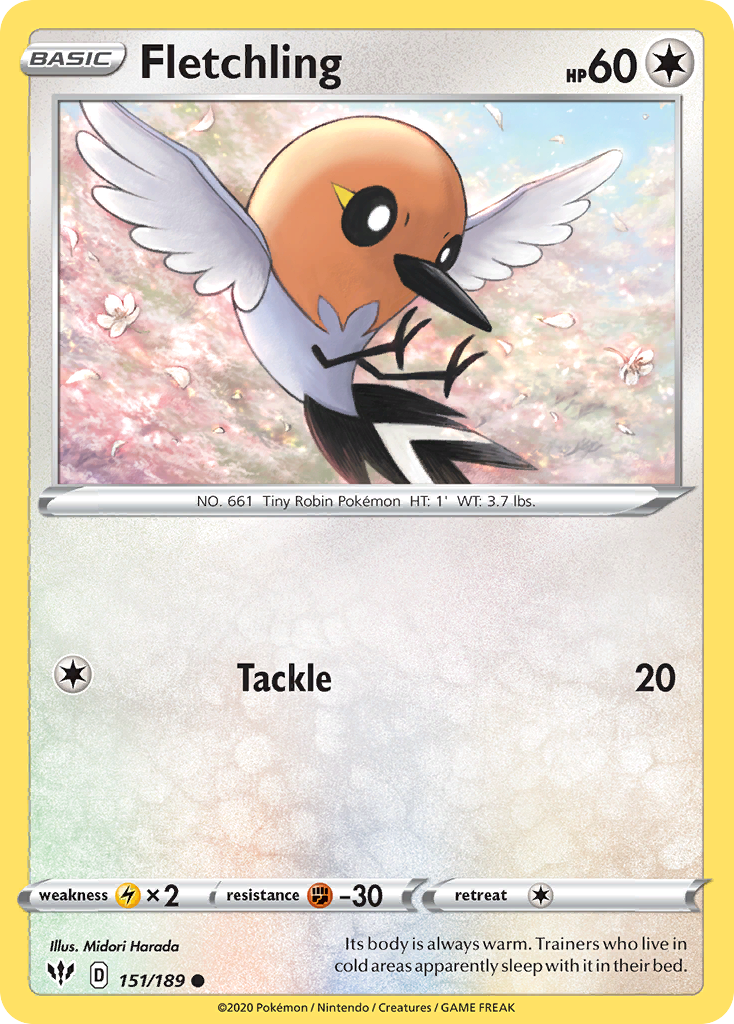 Fletchling (151/189) [Sword & Shield: Darkness Ablaze] | All Aboard Games