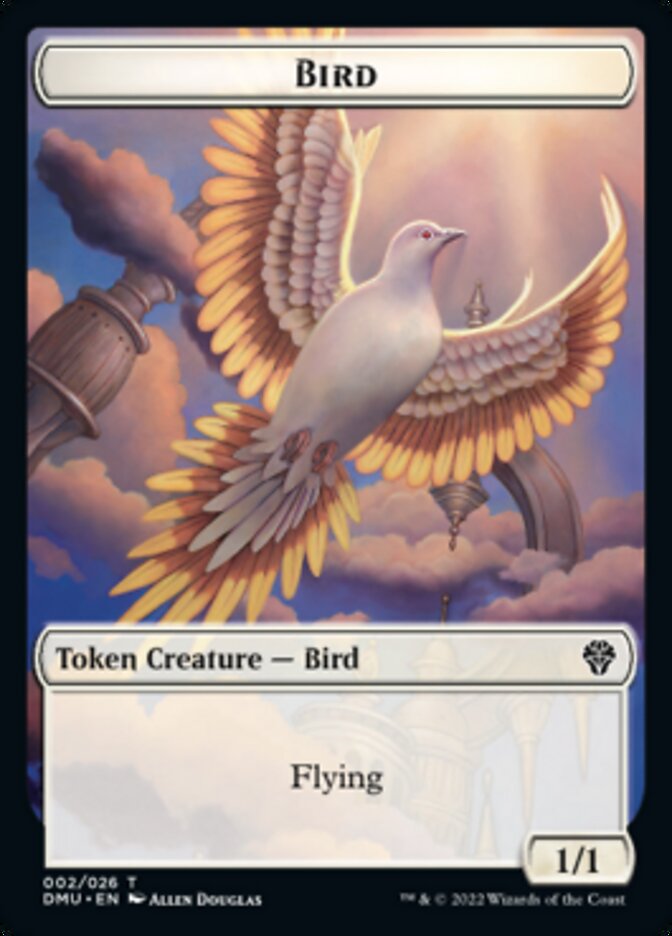 Bird (002) // Zombie Double-sided Token [Dominaria United Tokens] | All Aboard Games