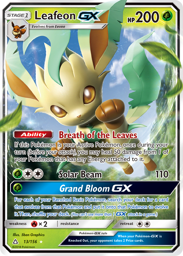 Leafeon GX (13/156) [Sun & Moon: Ultra Prism] | All Aboard Games