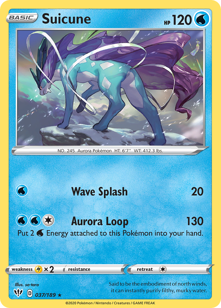 Suicune (037/189) [Sword & Shield: Darkness Ablaze] | All Aboard Games