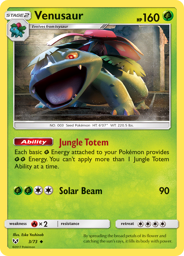 Venusaur (3/73) [Sun & Moon: Shining Legends] | All Aboard Games