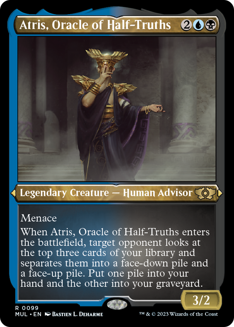 Atris, Oracle of Half-Truths (Foil Etched) [Multiverse Legends] | All Aboard Games