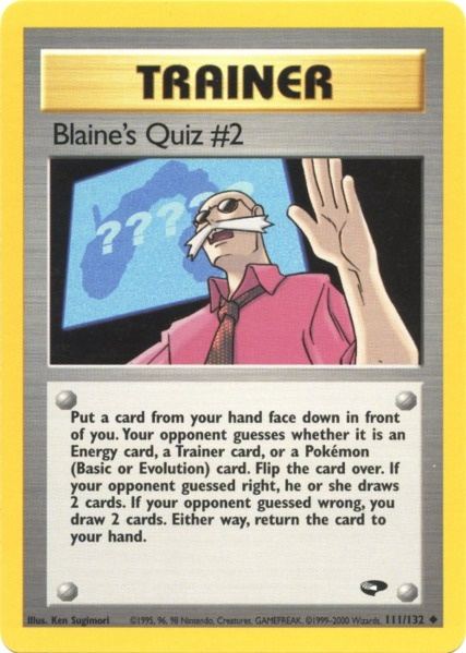 Blaine's Quiz #2 (111/132) [Gym Challenge Unlimited] | All Aboard Games