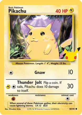 Pikachu (58/102) (25th Anniversary) (Jumbo Card) [Celebrations: 25th Anniversary] | All Aboard Games