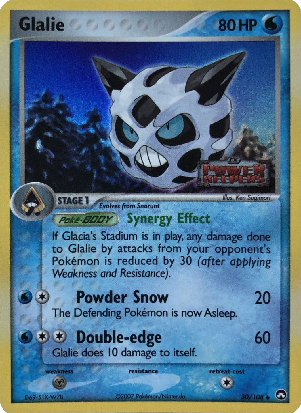 Glalie (30/108) (Stamped) [EX: Power Keepers] | All Aboard Games