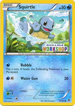 Squirtle (14/101) (Build A Bear Workshop Exclusive) [Black & White: Plasma Blast] | All Aboard Games