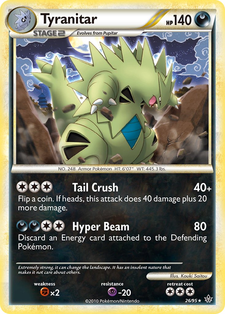 Tyranitar (26/95) (Theme Deck Exclusive) [HeartGold & SoulSilver: Unleashed] | All Aboard Games