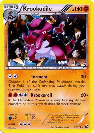 Krookodile (65/114) (Cracked Ice Holo) [Black & White: Base Set] | All Aboard Games