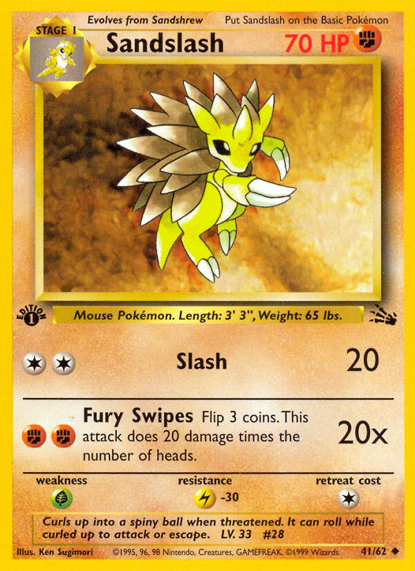 Sandslash (41/62) [Fossil 1st Edition] | All Aboard Games