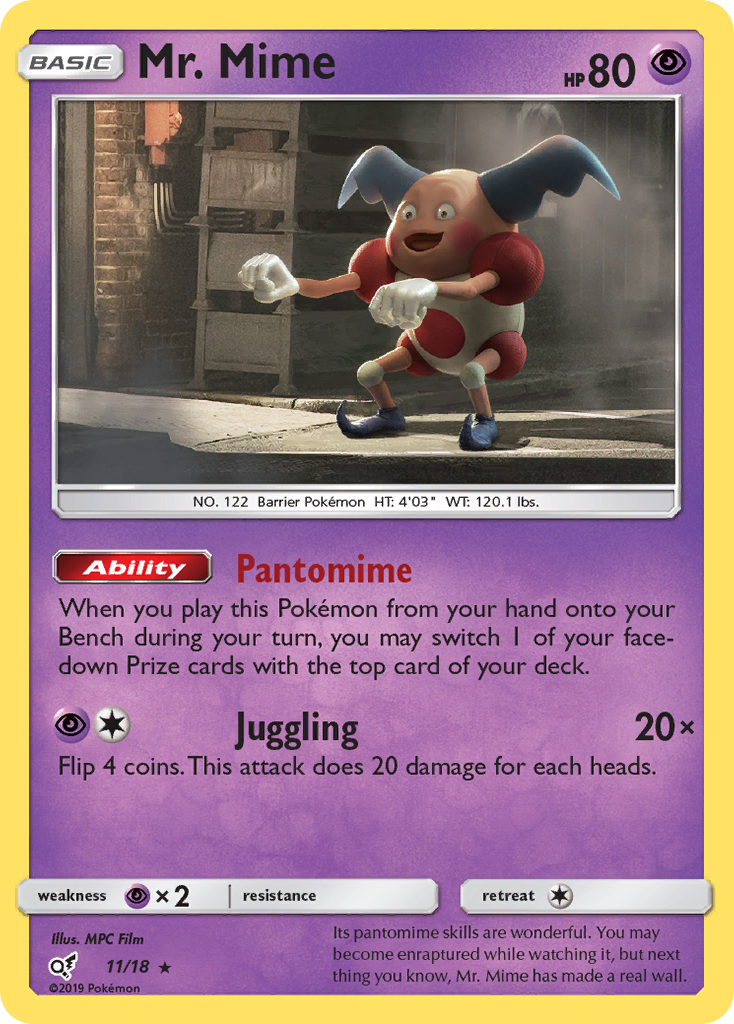 Mr. Mime (11/18) [Sun & Moon: Detective Pikachu] | All Aboard Games