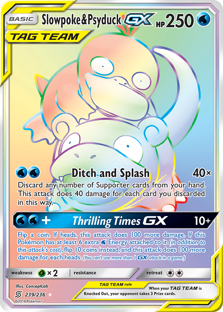 Slowpoke & Psyduck GX (239/236) [Sun & Moon: Unified Minds] | All Aboard Games