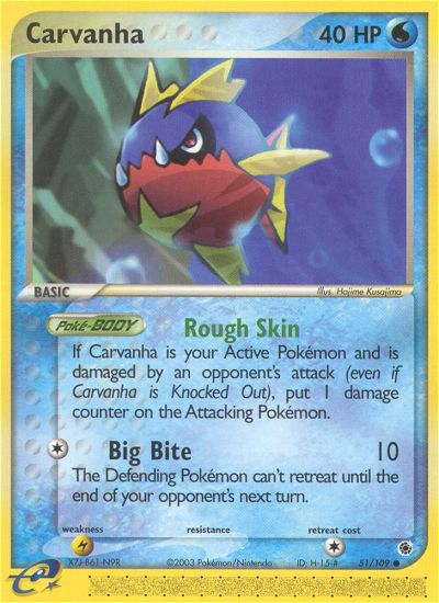 Carvanha (51/109) [EX: Ruby & Sapphire] | All Aboard Games
