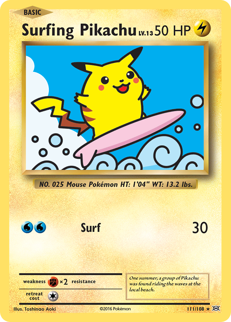 Surfing Pikachu (111/108) [XY: Evolutions] | All Aboard Games