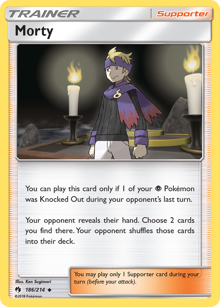 Morty (186/214) [Sun & Moon: Lost Thunder] | All Aboard Games