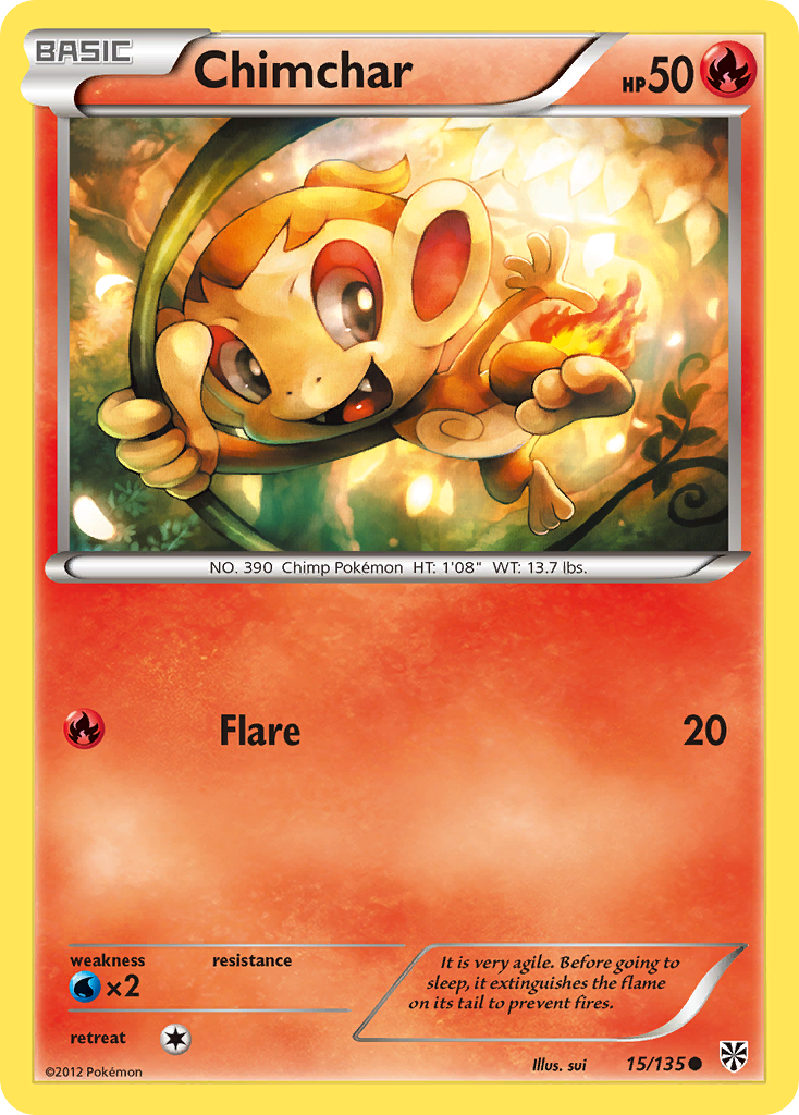 Chimchar (15/135) [Black & White: Plasma Storm] | All Aboard Games