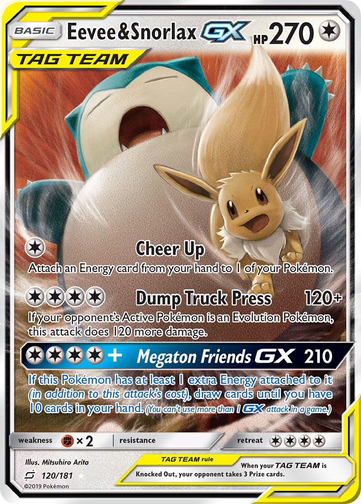 Eevee & Snorlax GX (120/181) [Sun & Moon: Team Up] | All Aboard Games