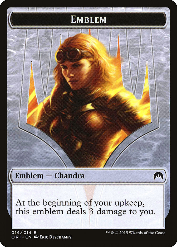 Chandra, Roaring Flame Emblem [Magic Origins Tokens] | All Aboard Games