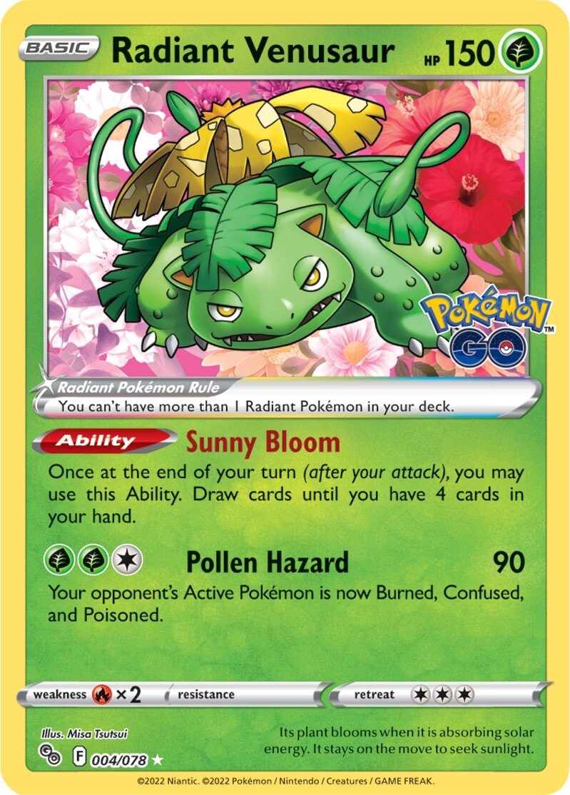 Radiant Venusaur (004/078) [Pokémon GO] | All Aboard Games