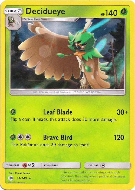 Decidueye (11/149) (Water Web Holo) [Sun & Moon: Base Set] | All Aboard Games